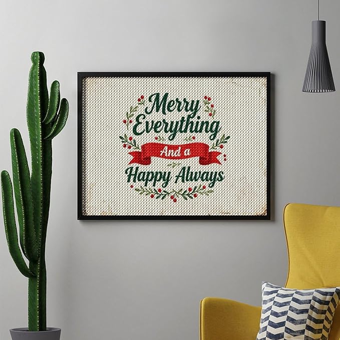 AIVKIEJK Diamond Painting Kits for Adults - Merry Christmas Painting DIY 5D Full Drill Diamond Dots Paintings with Diamonds Gem Art and Crafts Home Decor 12"x16"