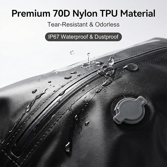 11-Pack Travel Vacuum Bags with Pump, 2×17L TPU IP67 Waterproof Vacuum Seal Bags + 9 PA&PE Compression Bags (S/M/L) for Carry-On, Light Travel, Backpacks & Home Storage