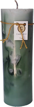 Handmade Scented Candle - Long Burning Pillar - Sage Scent (Large)