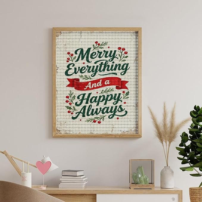 AIVKIEJK Diamond Painting Kits for Adults - Merry Christmas Painting DIY 5D Full Drill Diamond Dots Paintings with Diamonds Gem Art and Crafts Home Decor 16"x20"