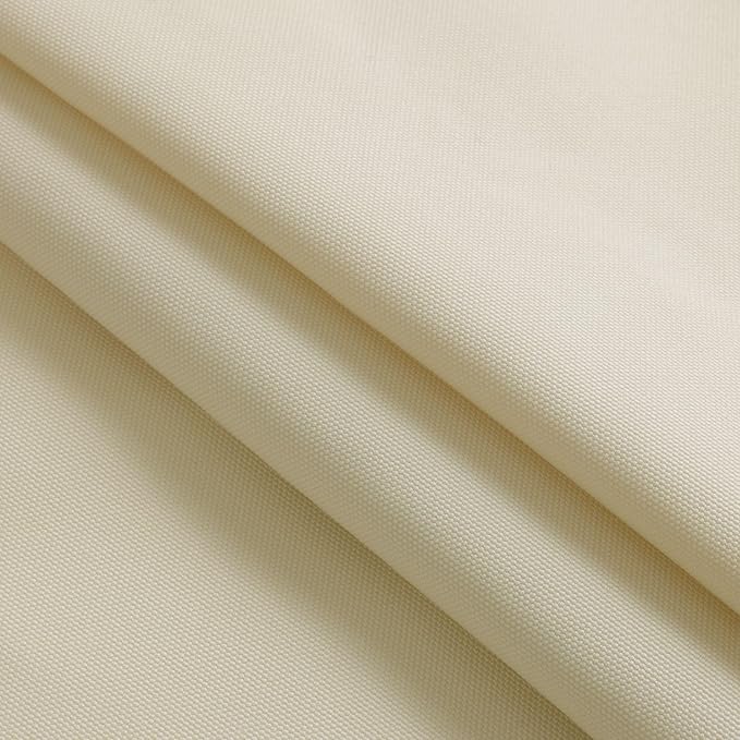 Thickened Waterproof Canvas Fabric by The Yard 1200D 58" W Outdoor Upholstery Material Heavy Duty Fabric Water Resistant Sewing Material for Chair Patio Cushion Purse Bag 5 Yard Ivory