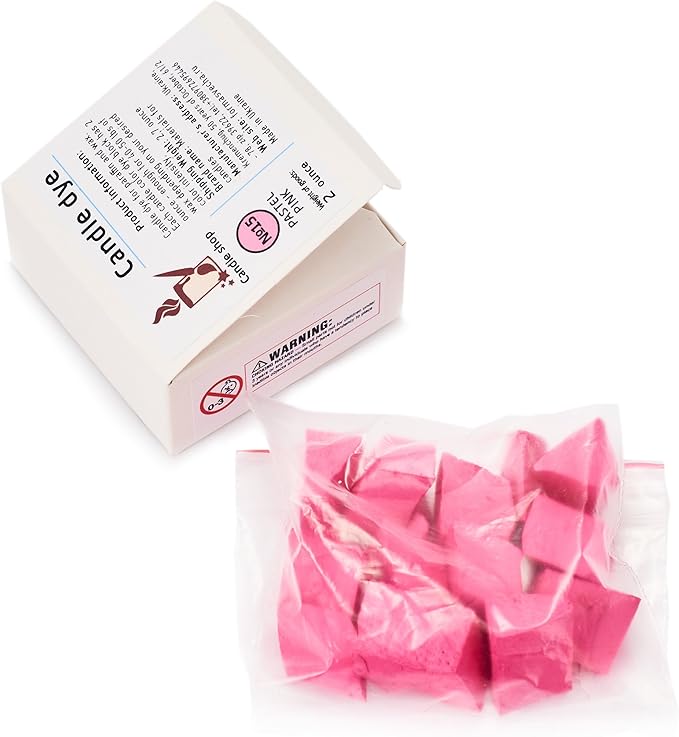 Pastel Pink Candle Dye 2oz for Soy Candle Making – Candle Shop Premium Color Dye Blocks for Soy Wax, Beeswax, Paraffin - Candle Wax Dyes