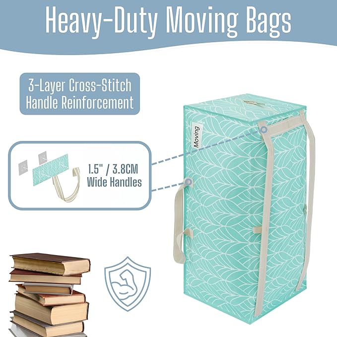 VENO 6 Pack Heavy Duty Moving Bags with Backpack Straps, Zippers & Handles, Extra Large Packing Bags for College Dorm Essentials, Moving Supplies Alternative to Cardboard Moving Boxes