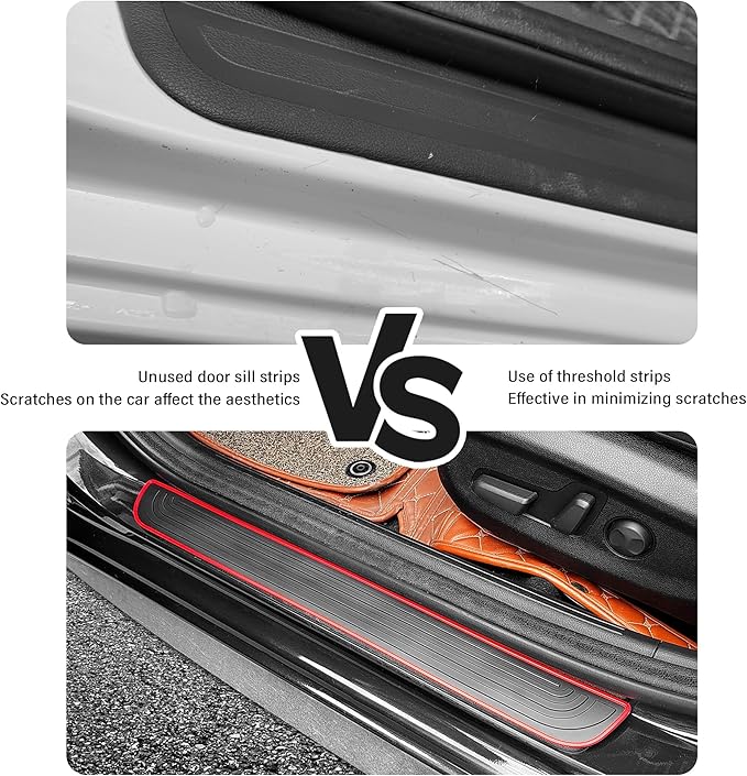 4 Pcs Door Sills for Sonata SEL 2024,Threshold Footplate Kickplates Doorsills Guard Protector Plate Shield Sillstrip Kickplate Strips Scuff