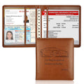 Car Registration and Insurance Holder, 5.5 x 5 Inch PU Leather Vehicle Glove Box Organizer Wallet Case Organizer for Insurance Card, Driver License, Essential Document, Paperwork