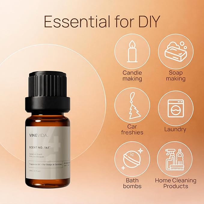 VINEVIDA Scent No.82 Fragrance Oil for Candle & Soap Making - Natural .33oz Candle Scents Made in USA