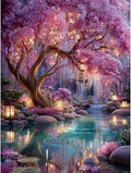 Fantasy Forest Stamped Cross Stitch Kits for Adults - Embroidery Kits for Beginners Adults,11 CT Patterns Dimensions Counted Cross Stitch Kits for Adults Arts Craft 12x16 inch