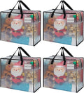 VENO 4 Pack Heavy Duty Moving Bags, Storage Bags, Packing Supplies, Top Zipper, Storage Totes for Camping, Clothes, Bedding, Comforters, Pillows (13 Gallon Clear, 4 Pack)
