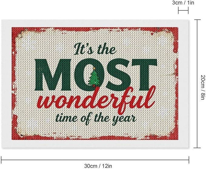 Diamond Painting Kits for Adults - Quote & Christmas Tree Humorous Most Wonderful Time of The Year Painting DIY 5D Full Drill Diamond Dots Paintings with Diamonds Gem Art And Crafts Home Decor 8"x12"