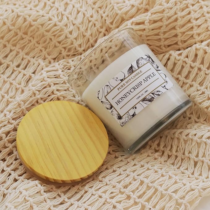Aronica Pet Safe Candles Apple Scented, Long Lasting Scented Candles, Honeycrisp Apple Candle Clean Non Toxic, Fruity Candles Scented