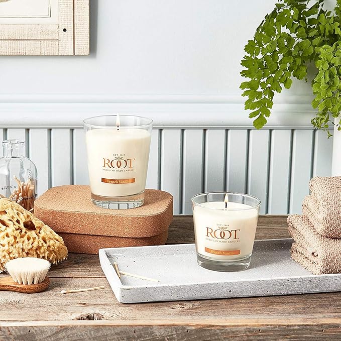 Root Candles Scented Candles Honeycomb Veriglass Premium Handcrafted Beeswax Blend Candle, Large, French Vanilla