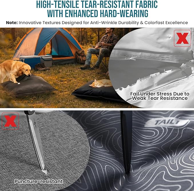 TAILI Outdoor Vacuum Storage Bags 3 Pack, Travel Compression Bags (39x29 inch), Tear-Proof Vacuum Seal for Camping, Cushion, Clothing, Waterproof, Wearproof, Punctureproof