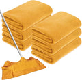 6 Pcs Extra Large Microfiber Cleaning Cloth Reusable Microfiber Towels Thick Washable Cleaning Towel for Home Office Windows Floors and Cars, 30 x 20 Inch (Orange)