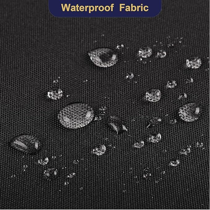 Foreate Waterproof Canvas Fabric by The Yard 600D Upholstery Fabric for Chairs 58" Wide Indoor Outdoor Water Resistant Canvas Polyester Material Sewing DIY Cloth, 8 Yards Black