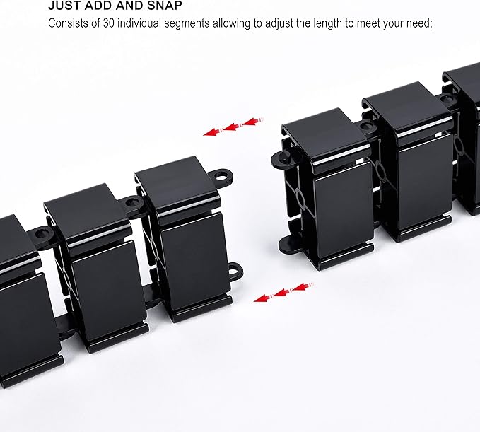 Vwindesk Vertebrae Cable Management Spine Kit | Height Adjustable Desk Quad Entry Wire Organizer, Black