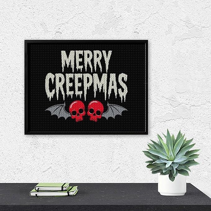 AIVKIEJK Diamond Painting Kits for Adults - Halloween & Christmas Gothic Ghost Christmas Painting DIY 5D Full Drill Diamond Dots Paintings with Diamonds Gem Art and Crafts Home Decor 12"x16"