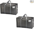 VENO 2 Pack Heavy Duty Moving Bags, Extra Large Storage Bags with Reinforced Handles & Strong Zippers, Foldable & Reusable Moving Box Alternative for Clothes & Dorm Storage