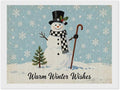 AIVKIEJK Diamond Painting Kits for Adults - Christmas Festive Winter Snowman Warm Winter Wishes Painting DIY 5D Full Drill Diamond Dots Paintings with Diamonds Gem Art and Crafts Home Decor 12"x16"