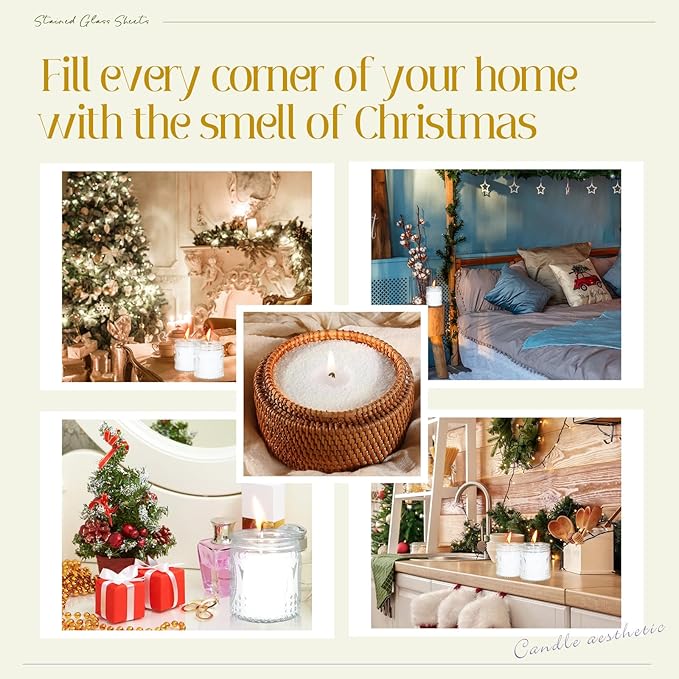 MTLEE Pearled Candle 1.1 lb Bergamot Jasmine Scented Sand Candle Wax Kit with Gift Box 25 Wicks Refillable Jar White Beaded Wax Mother's Day Gift Set for Friends Mother Lover Women Family