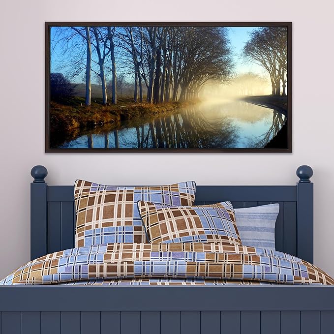 Pixy Canvas Floater Frame 28x32 for 1-1/2 (1.5) inch Deep Canvas Paintings/Canvas Prints/Wood Canvas Panels/Wall Art/Wall Decor/Home Decor/Artwork (Dark Walnut, 28 x 32 inch, Landscape)