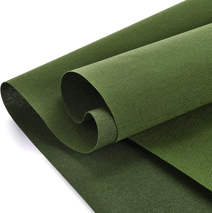 Waterproof Canvas Fabric - 58" Wide 1000D Upholstery Polyester Material - Durable Indoor Outdoor Water Resistant Fabric for Furniture Cover Cushion Home Awning Tent (Dark Green, 1 Yard)