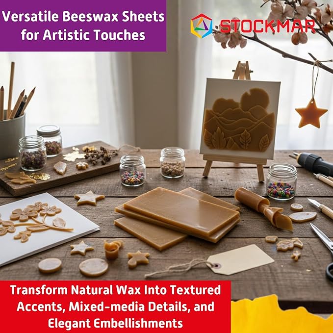 STOCKMAR Bundle Modeling Beeswax - 3 Pieces Natural Color - Waldorf Wax