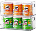 vacane 10" Wide Stackable Pantry Organizer Bins Open Front, Plastic Chip Organizer for Pantry Food Storage Basket for Countertops, Kitchen, Bathroom, 2 Pack