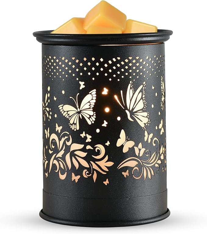 kobodon Metal Wax Warmer,Wax melt Warmer,Candle Wax Burner, Electirc Wax Melt Warmer Candle Melter as Gifts for Moms Grandma Women Girls(Butterfly)……