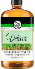 Oil of Youth - Vetiver Essential Oil (16oz Bulk) Pure Therapeutic Grade Essential Oil for Aromatherapy, Diffuser, Calming, Sleep