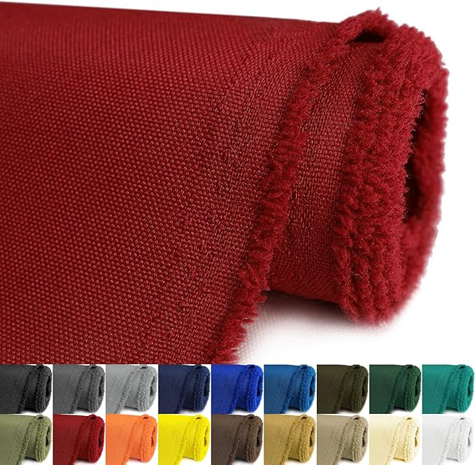 Waterproof Canvas Fabric by The Yard 58inch 600D Upholstery Material Polyester Fabric Outdoor Water Resistant Fabric for Sewing Chair Patio Cushion Purse Bag Interior, 8 Yard Red