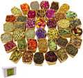 40Bags Natural Dried Flowers, DIY Soap,Bath Bomb,Candle,Aromatherapy Oil,Cake,Resin Jewelry Making,Bath,Nail -Lavender,Don't Forget Me,Rose,Jasmine