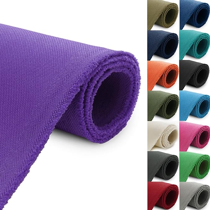 Thickened Waterproof Canvas Fabric by The Yard, 1200D 58" W Outdoor Upholstery Material Heavy Duty Fabric Water Resistant Sewing Material for Chair Patio Cushion Purse Bag, 1 Yard Purple