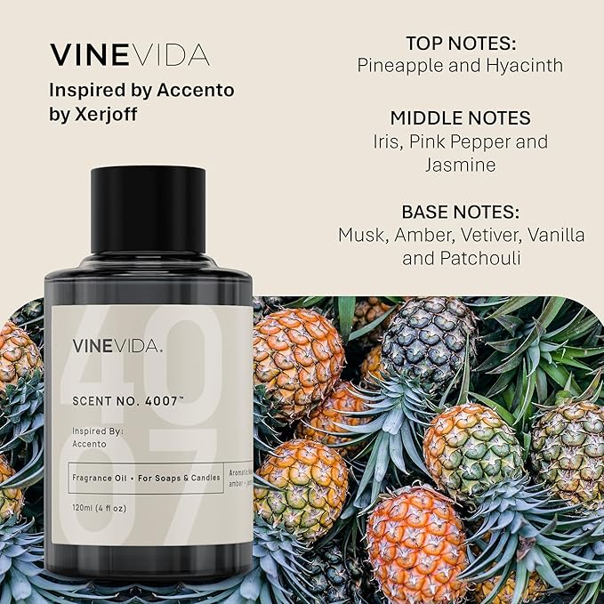 VINEVIDA [32oz] Accento Fragrance Oil for Candle Making - Natural Candle Oil Scents - Soap Making Essential Oil - Made in USA