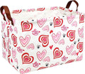 Valentine's Day Basket Gift for Empty Cute Heart Large Storage Bin for Kid and Baby Room Décor (Love you heart)