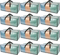 12 Pack Heavy Duty CLear Moving Bags, Large CLear Storage Bags for College Dorm Room Essentials, Alternative to Moving Boxes, Compatible with IKEA Frakta Cart