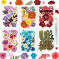 Dried Flowers, Resiners 174Pcs Pressed Flowers for Craft Colorful Real Natural Dried Flowers Dry Leaves Kit for DIY Making Crafts Resin Soap Candle Scrapbook Supplies Card Making Jewelry