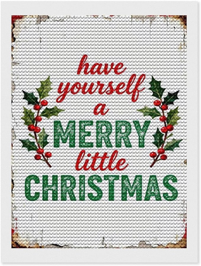 AIVKIEJK Diamond Painting Kits for Adults - Merry Christmas Santa Painting DIY 5D Full Drill Diamond Dots Paintings with Diamonds Gem Art and Crafts Home Decor 12"x16"