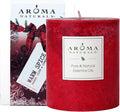 Aroma Naturals Holiday Orange, Clove and Cinnamon Essential Oil Scented Pillar Candle, Warm Spice, 3 inch x 3.5 inch
