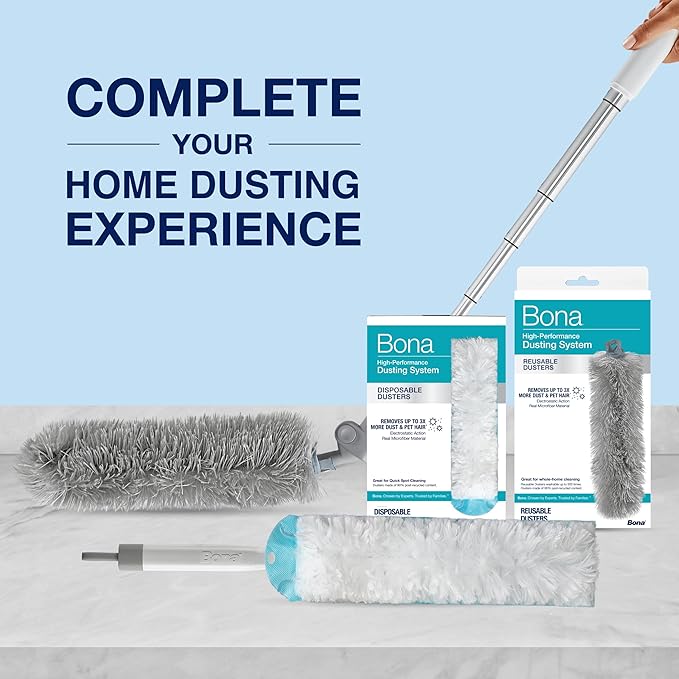 Bona Disposable Duster Refills - 5 Pack - High Performance Dusting System - Microfiber Dusters Remove Dust and Pet Hair for Quick Spot Cleaning
