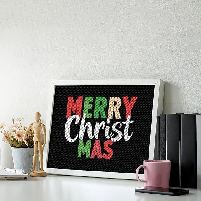 AIVKIEJK Diamond Painting Kits for Adults - Merry Christmas Painting DIY 5D Full Drill Diamond Dots Paintings with Diamonds Gem Art and Crafts Home Decor 12"x16"