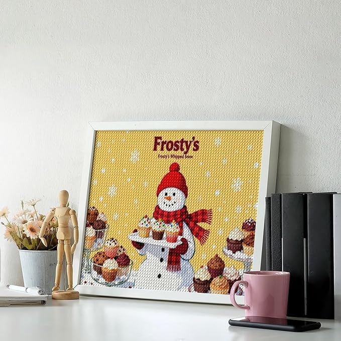 AIVKIEJK Diamond Painting Kits for Adults - Christmas Snowman Painting DIY 5D Full Drill Diamond Dots Paintings with Diamonds Gem Art and Crafts Home Decor 16"x20"