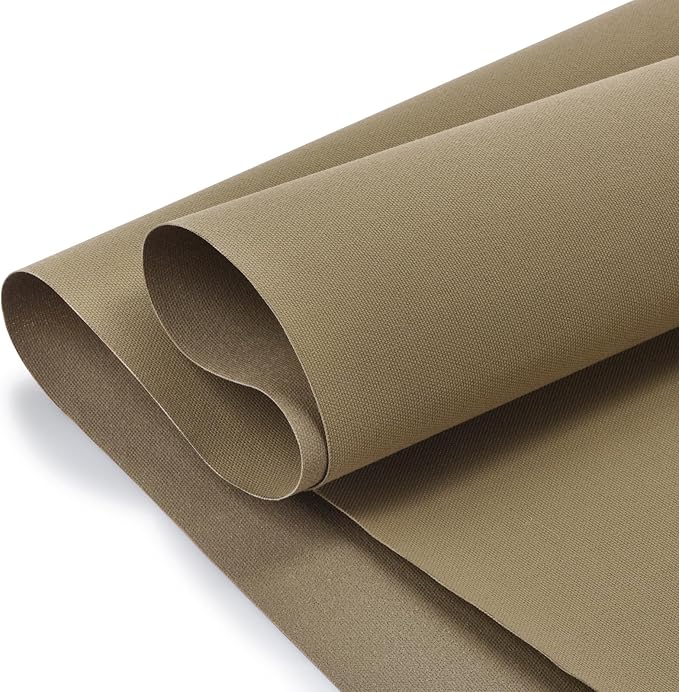Waterproof Canvas Fabric - 58" Wide 600D Upholstery Polyester Material - Durable Indoor Outdoor Water Resistant Fabric for Furniture Cover Cushion Home Awning Tent (600D Khakil, 1 Yard)