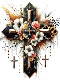 Diamond Art Kits for Adults, Cross Diamond Painting Kits for Beginners, 5D Full Drill Gem Art Paint with Diamonds Dots Crafts Kits for Home Decor Gift 12x16inch (Religion)