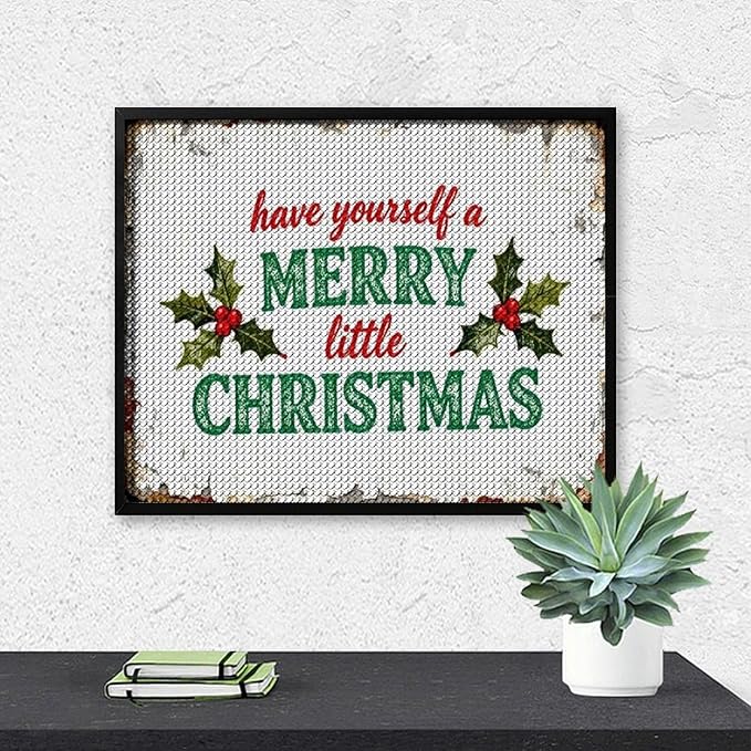 AIVKIEJK Diamond Painting Kits for Adults - Merry Christmas Santa Painting DIY 5D Full Drill Diamond Dots Paintings with Diamonds Gem Art and Crafts Home Decor 16"x20"