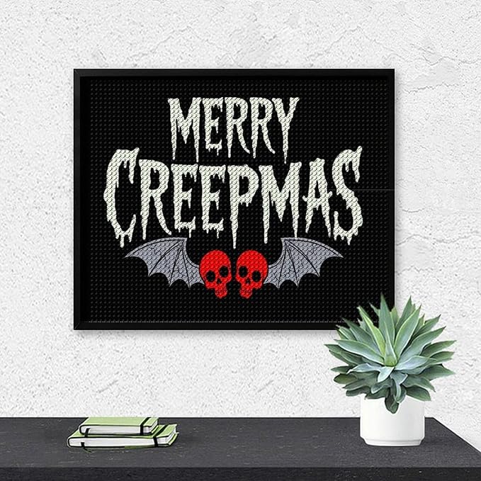 AIVKIEJK Diamond Painting Kits for Adults - Halloween & Christmas Gothic Ghost Christmas Painting DIY 5D Full Drill Diamond Dots Paintings with Diamonds Gem Art and Crafts Home Decor 16"x20"