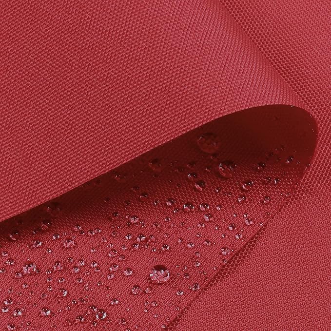 Soft Waterproof Canvas Fabric PU Backing, 600 Denier Ripstop UV Protection 80 x 60 Inch Canvas Cordura Fabric for Outdoor/Indoor, DIY Crafts, Bags, Awning, Marine, Furniture Cover(Red)