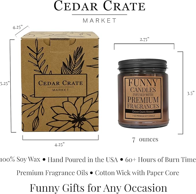 Cedar Crate Market - Dog Lover Gifts for Men, Women - Dog Dad Gifts for Men, Mom Presents for Women, Funny Candles Adult Humor, Pet Mom, 100% Soy Candle - Made in The USA