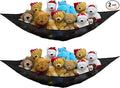 Simple Houseware 2 Pack Stuffed Animal Toy Hammock Net, Corner Wall Storage for Kids Room, Black