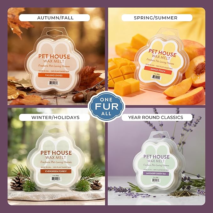 Pet House Scented Wax Melts Lavender Green Tea, Long-Lasting, Pet-Friendly Plant Based, Wax Melts for Home, 3 OZ Each, 2 Pack