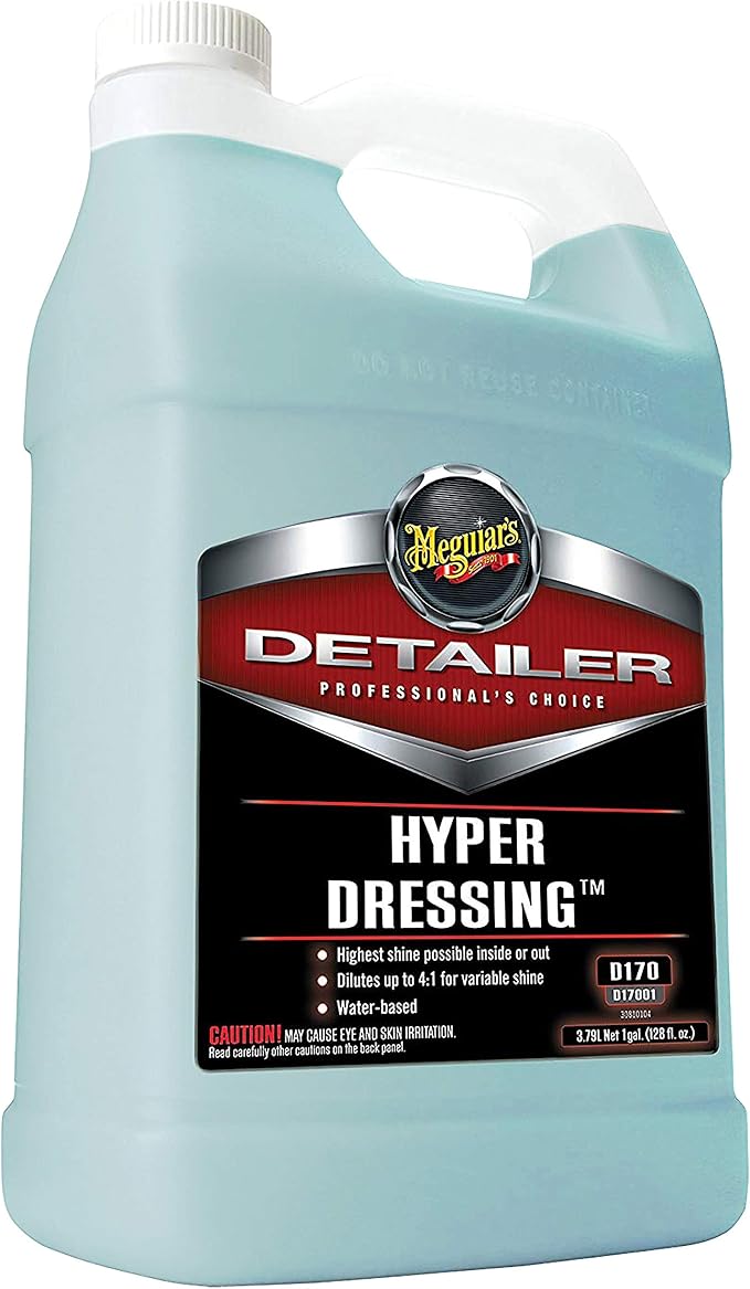 Meguiar's D17001 Hyper Dressing - 1 Gallon – Give Your Car’s Trim Pieces the Best Shine & Gloss (Pack of 4)